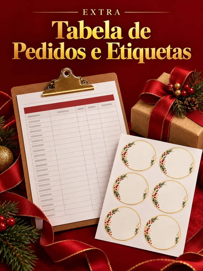 Capa do bônus Tabela de Pedidos e Etiquetas